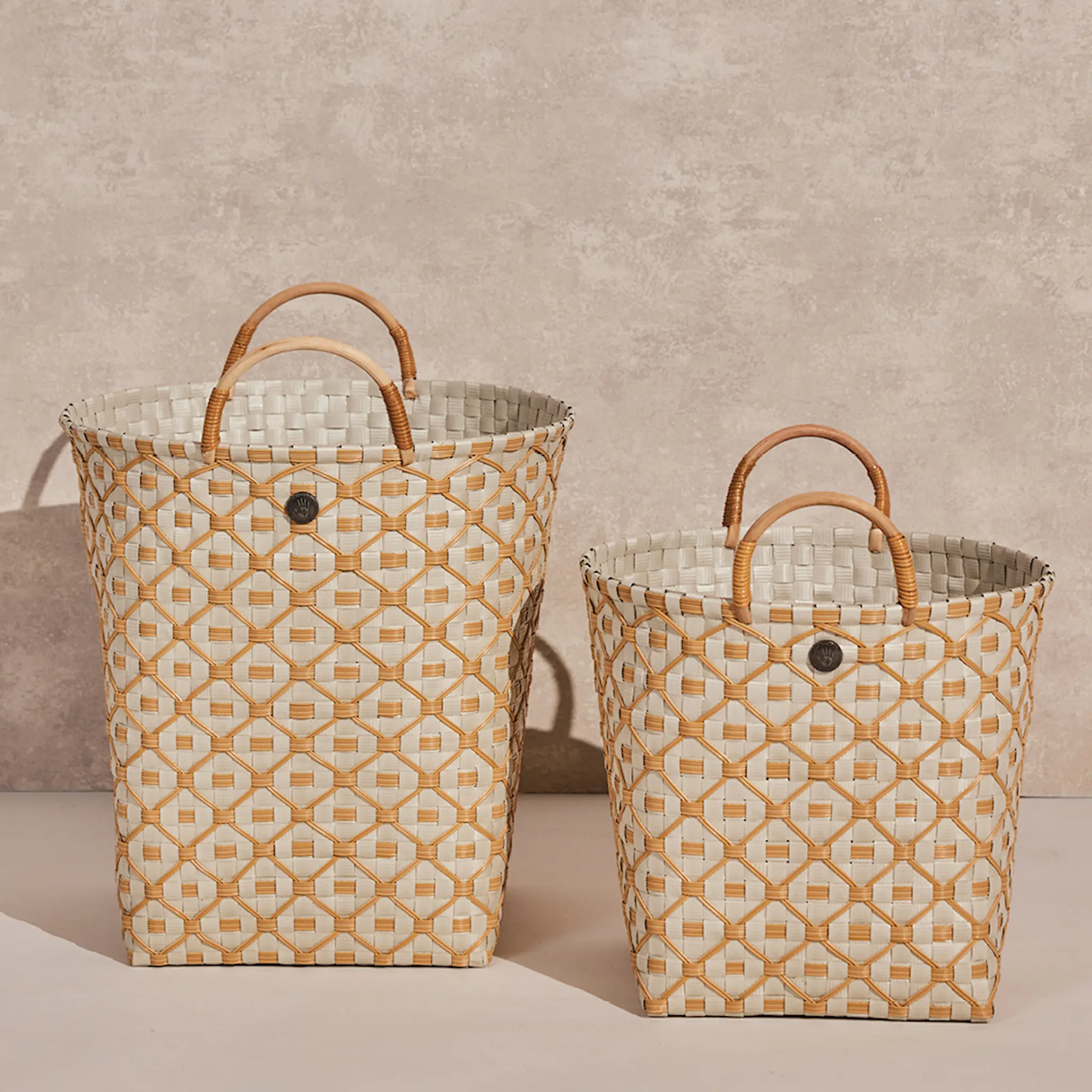 Handed By Ivy & Rose medium kurv m/håndtak 30x27 cm pale grey