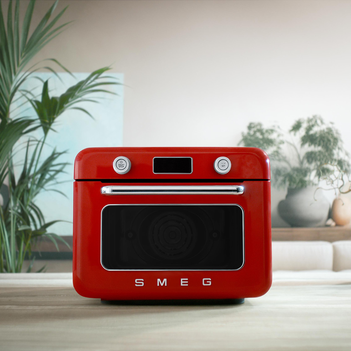 Smeg Frittstående dampovn COF01 rød