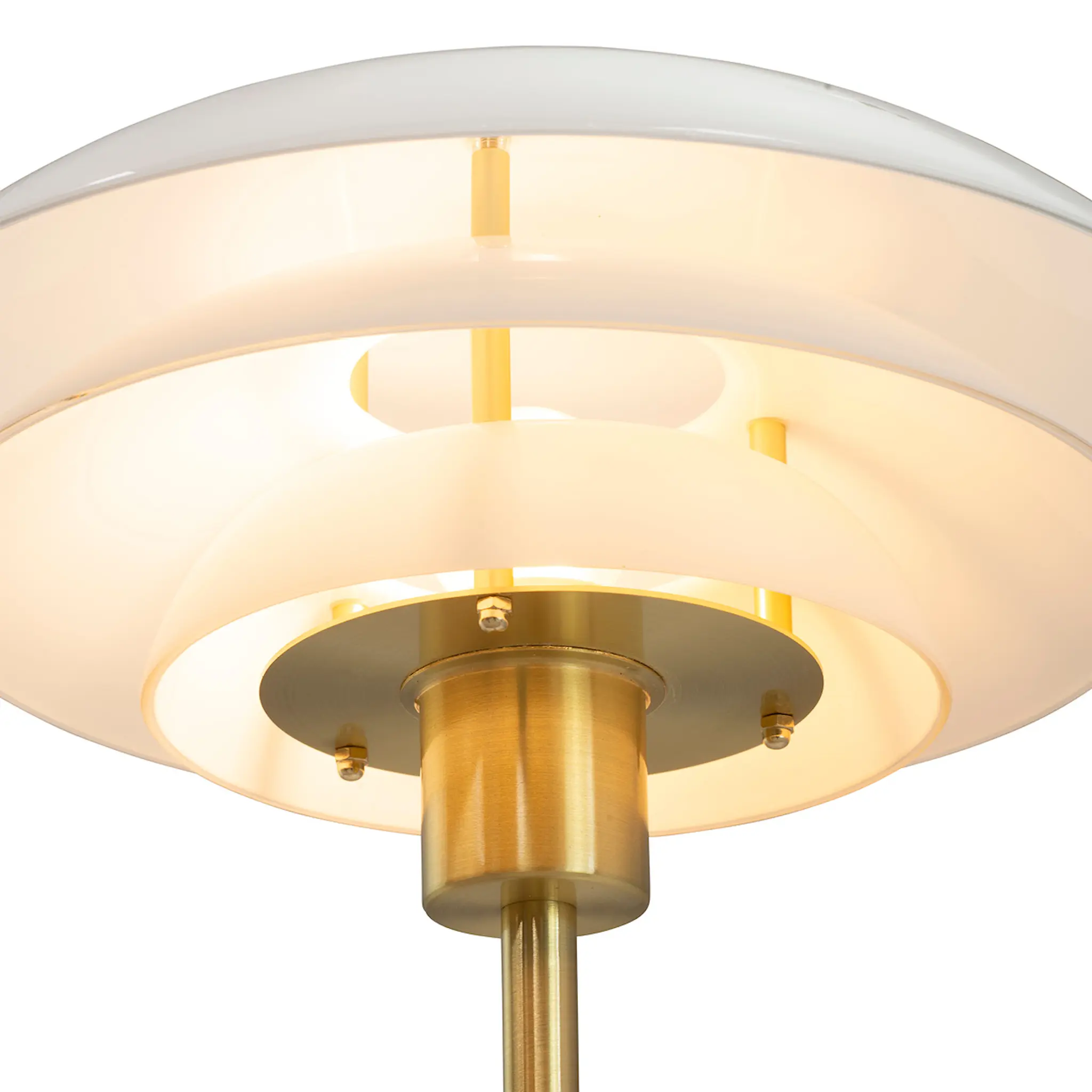 Dyberg Larsen DL31 golvlampa 133 cm opal/mässing
