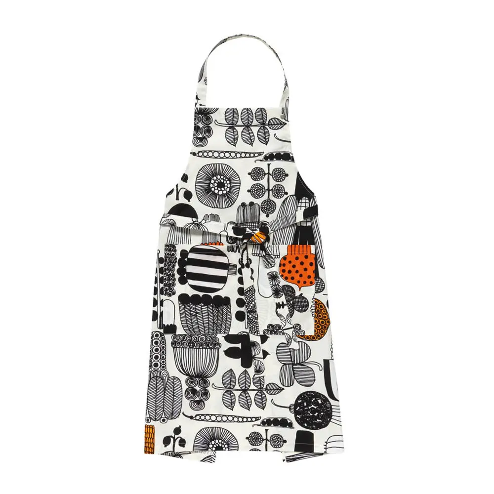 Puutarhurin Parhaat forkle 85 cm hvit/svart/oransje