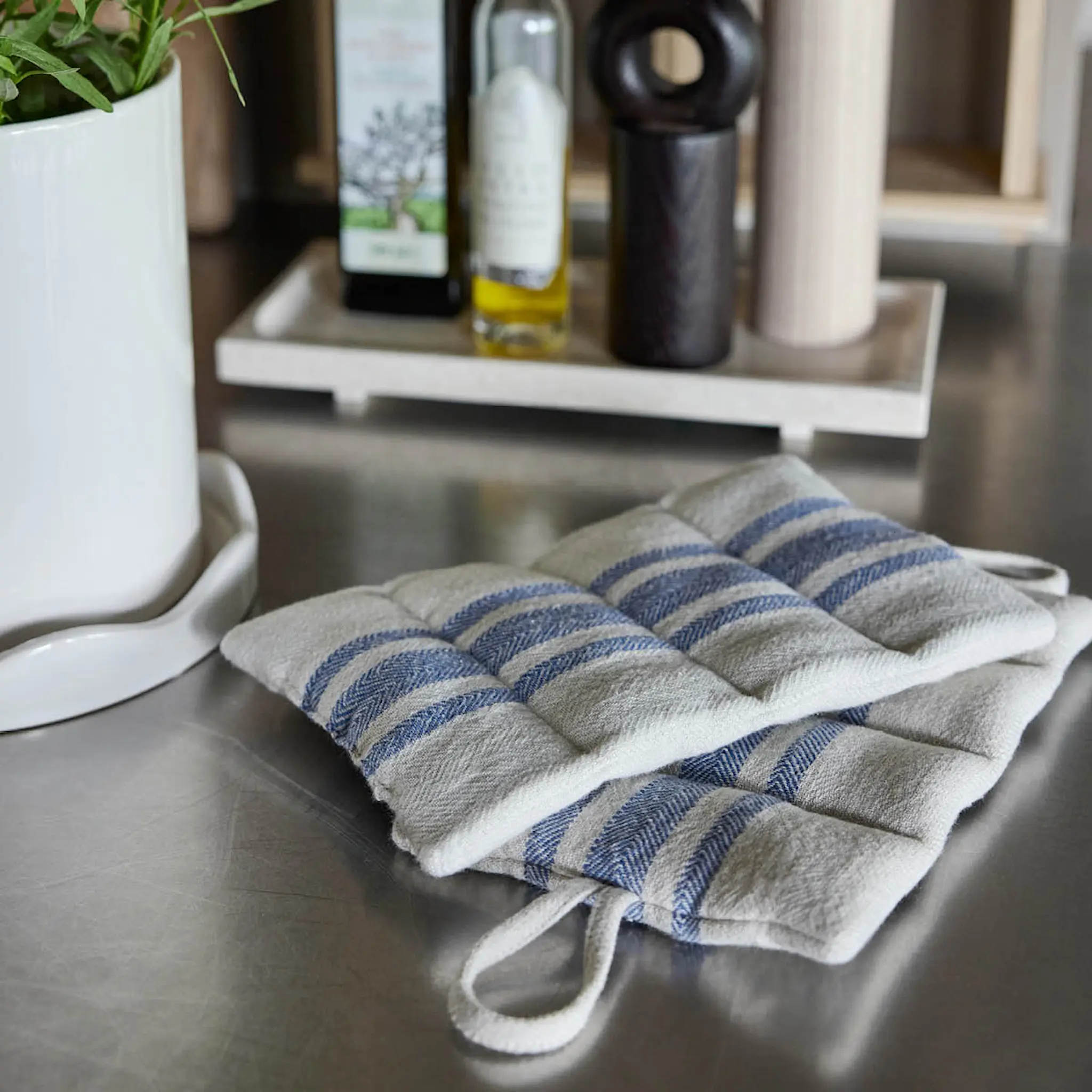 OYOY Linu grytlapp 22x14 cm 2-pack blå