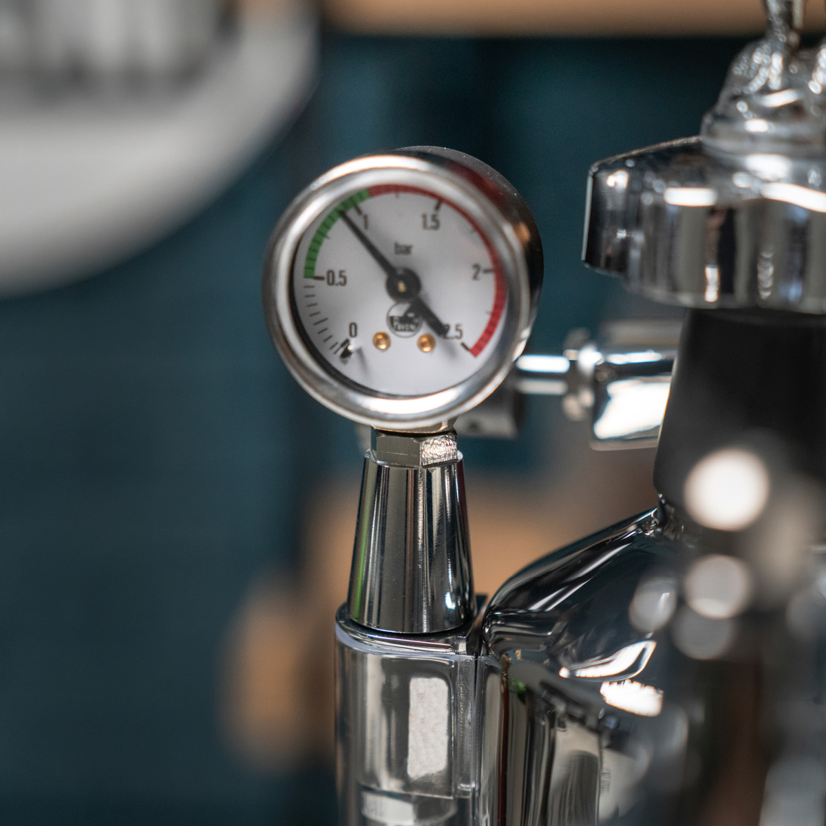 La Pavoni Milano manuell kaffemaskin med hävarm rostfritt stål