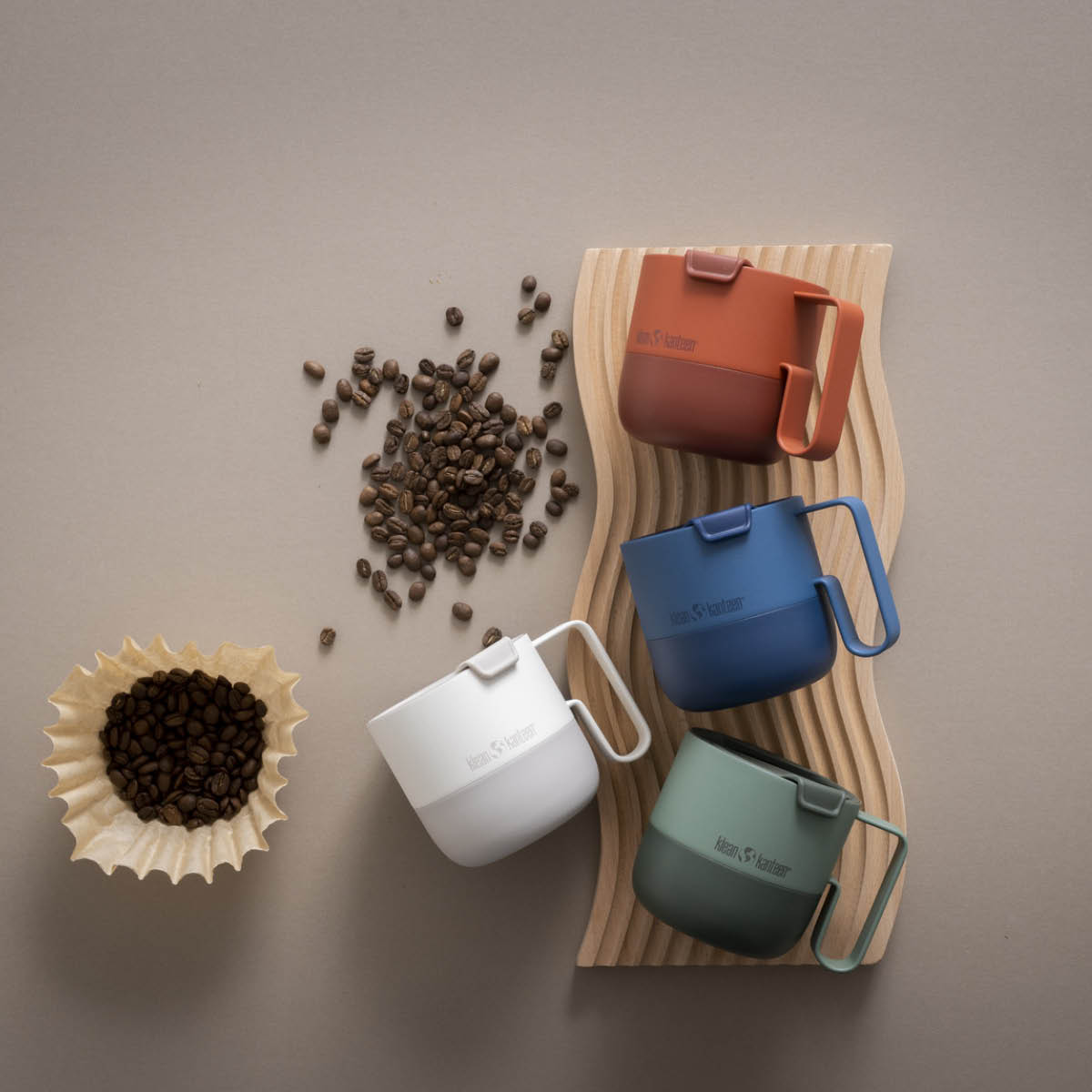 Klean Kanteen Rise kopp 41 cl med flipplokk tofu