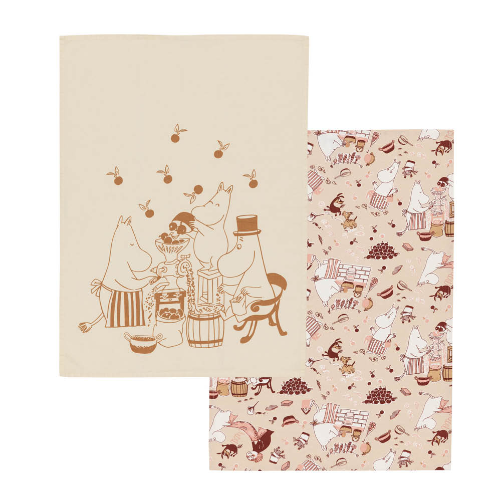Moomin Arabia - Muumi Keittiöpyyhe 50x70 cm 2 kpl Siivouspuuhissa