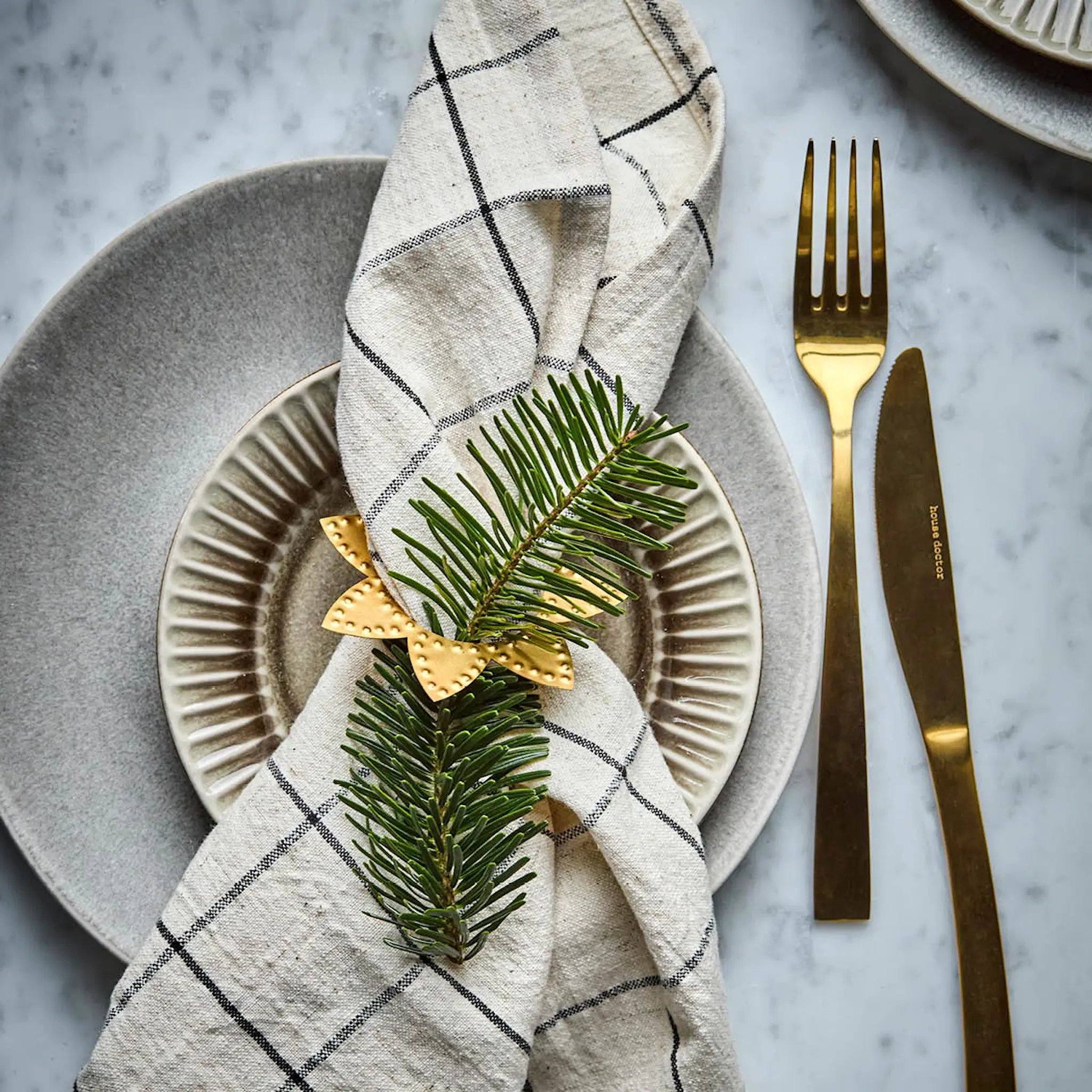 House Doctor Ring servettringar 4-pack antik mässing