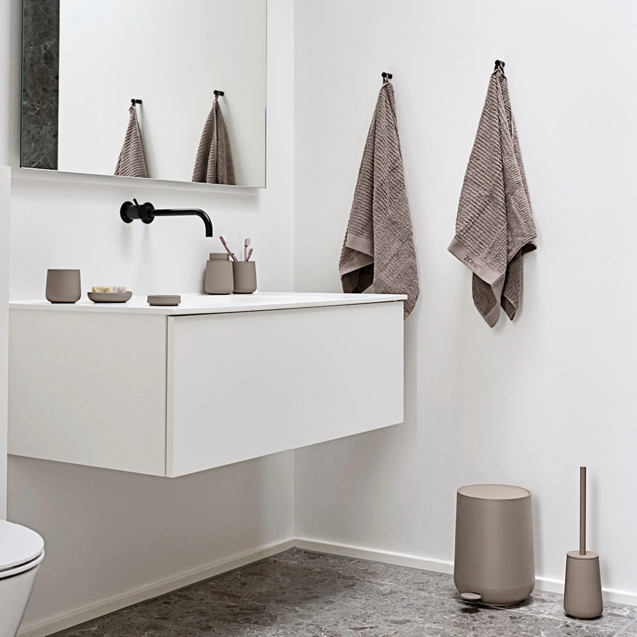 Zone Nova One toalettborste taupe