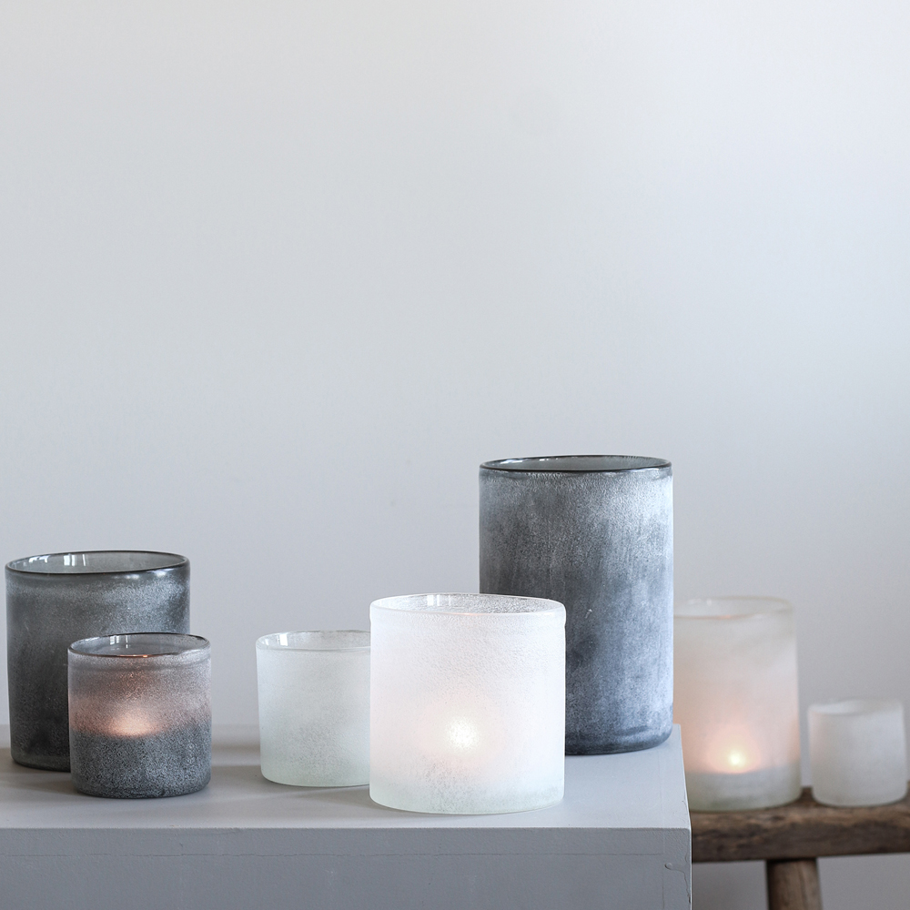 Tell Me More Frost lyslykt 12x12 cm white