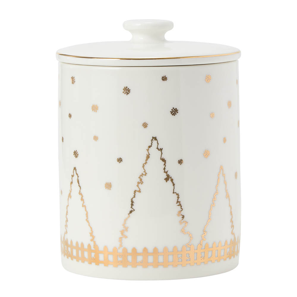 Lexington House kakeboks med lokk 13x18 cm hvit/gull