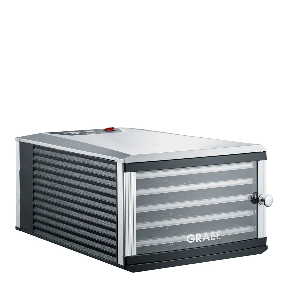 Sienikuivuri / Hedelmäkuivuri 6 kerrosta 22,5 cm Musta/Teräs