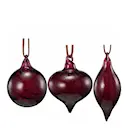 Julkula glas 1-pack 6 cm bordeaux - slumpmässig modell