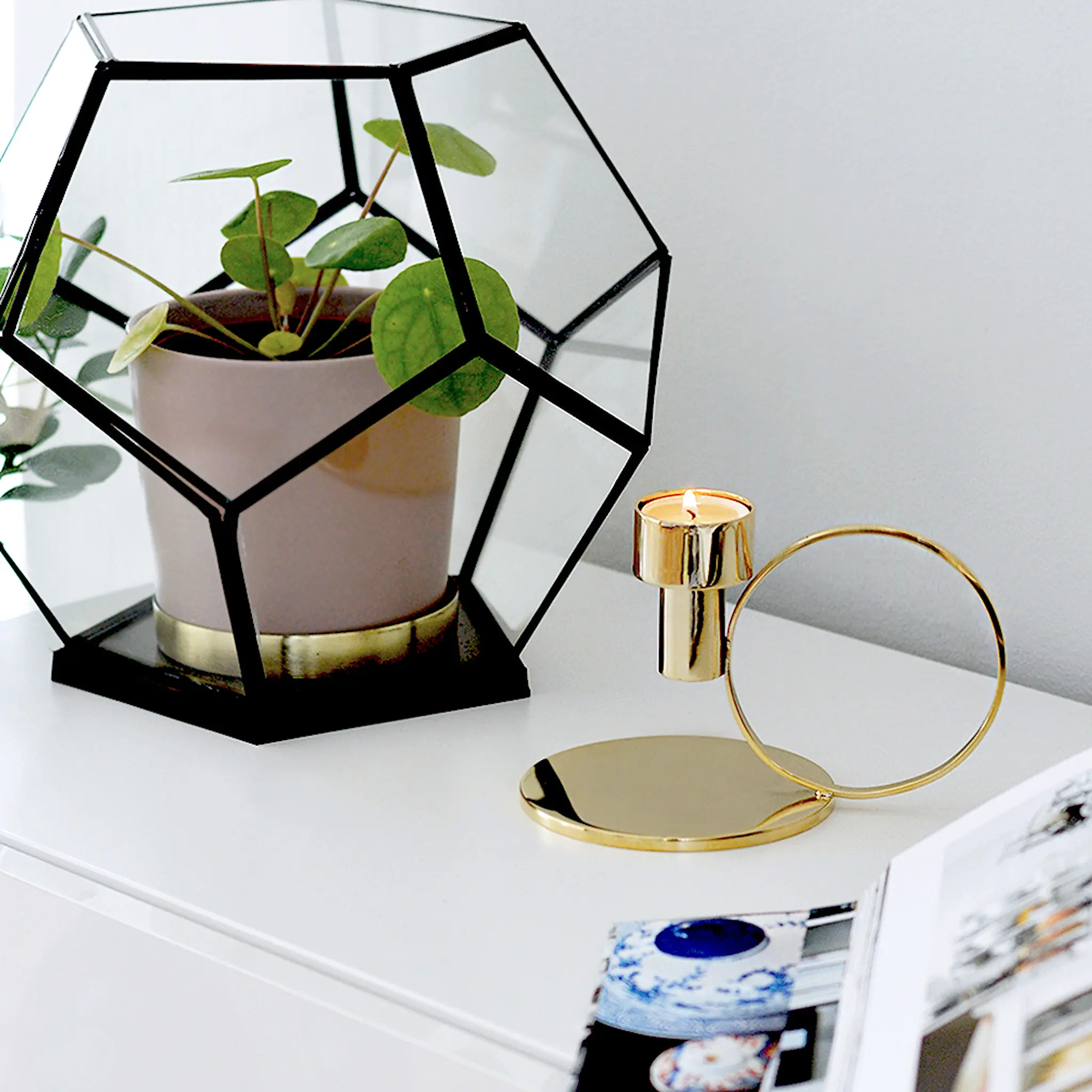 Hilke Insieme kammerlysestake M 12 cm gull hover