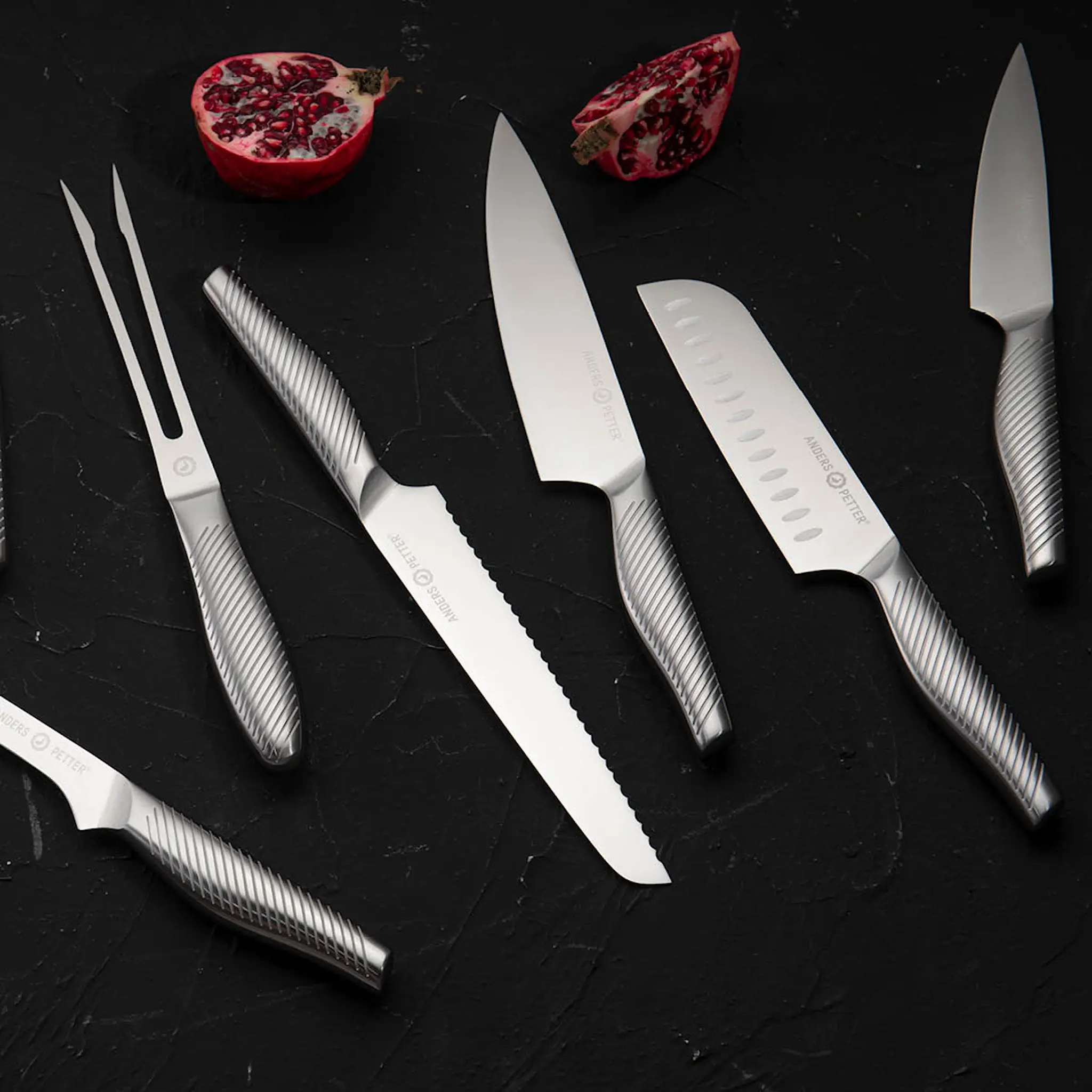 Anders Petter Kockkniv 34 cm borstat stål