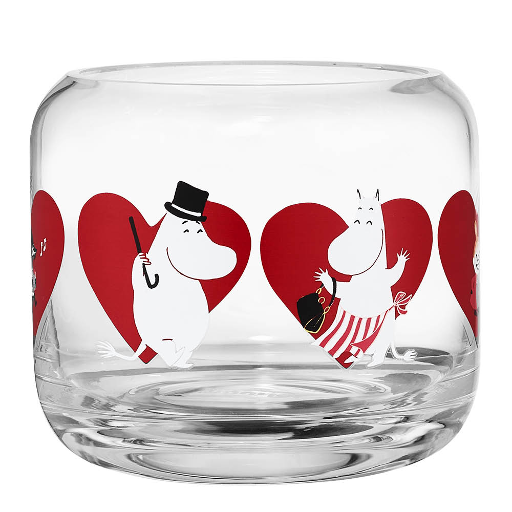 Muurla Mumin ljuslykta / vas 8 cm Hjärta