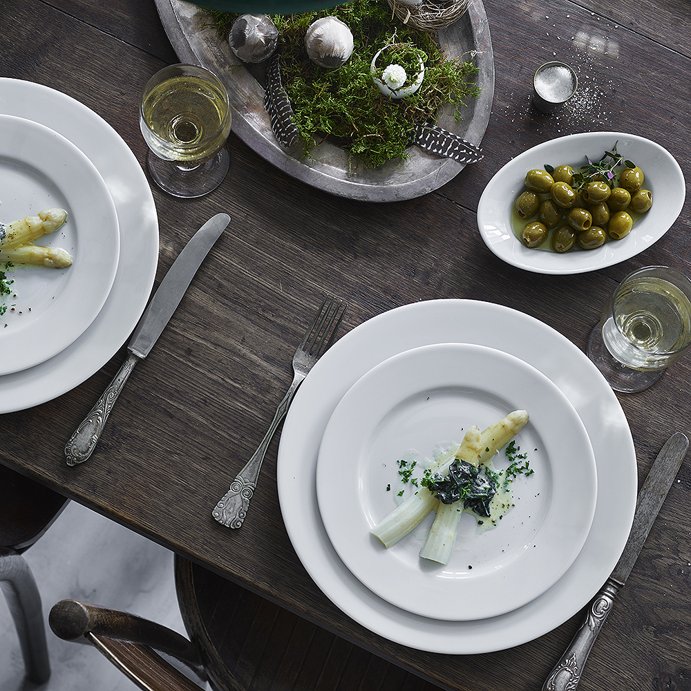 Pillivuyt Sancerre tallerken 28 cm hvit