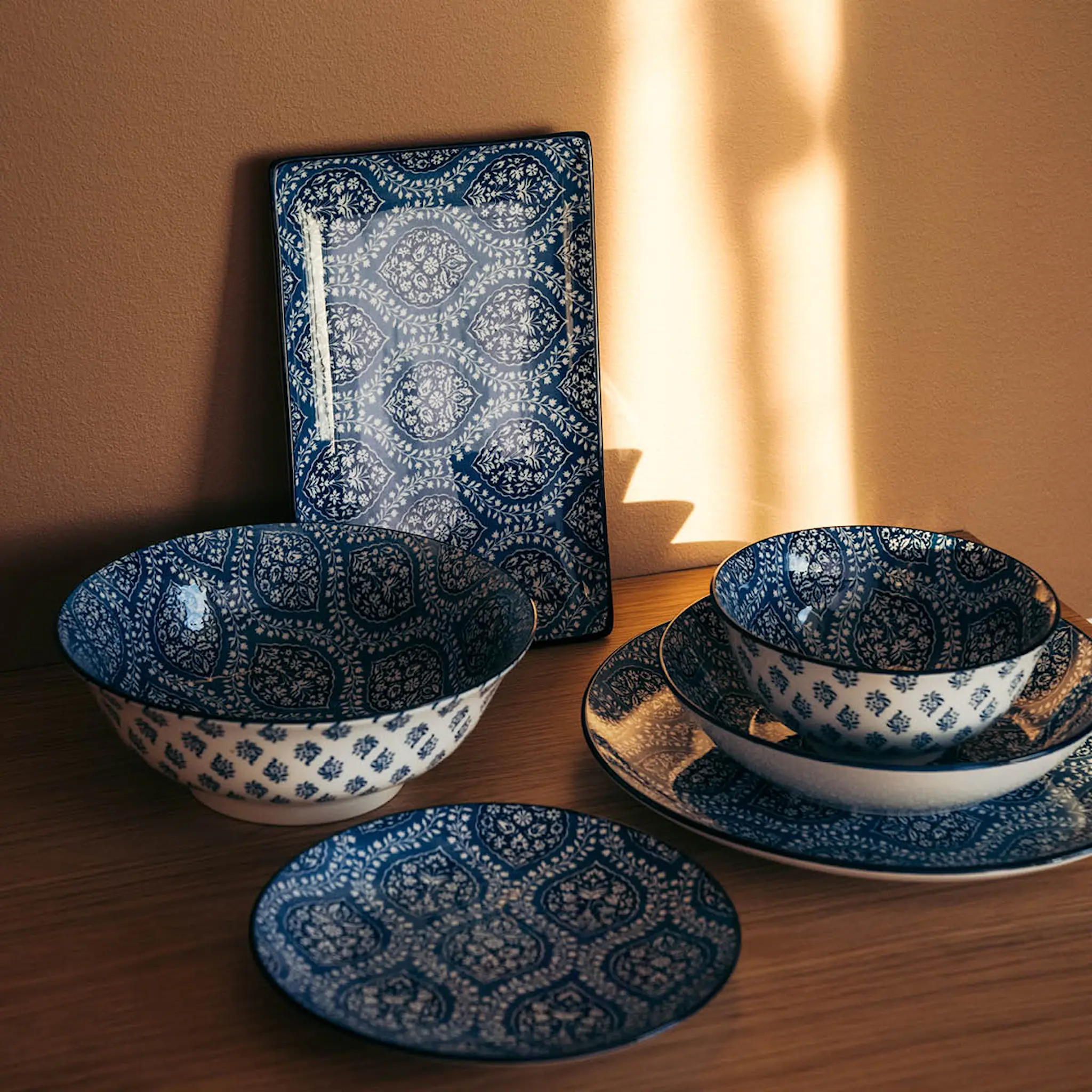 Stiernholm Sakura skål 15,5 cm 67 cl blå/hvit