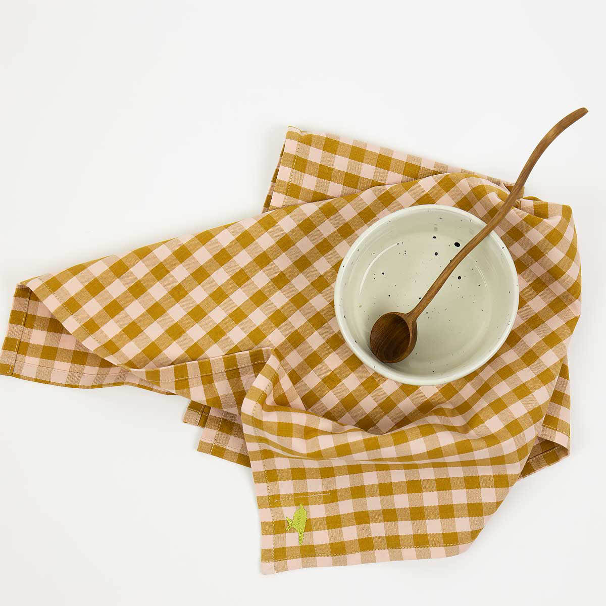 A World of Craft Maria kjøkkenhåndkle 50x70 cm rosa/sennep