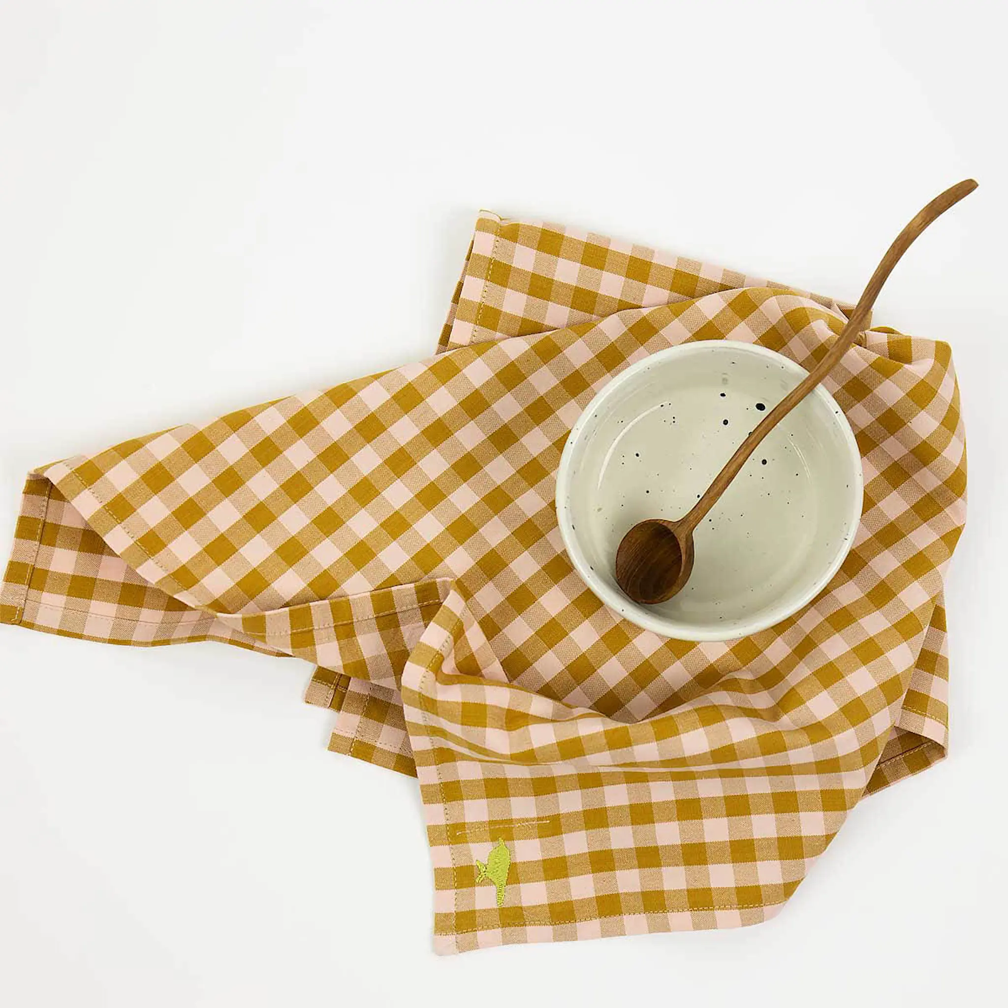 A World of Craft Maria kjøkkenhåndkle 50x70 cm rosa/sennep