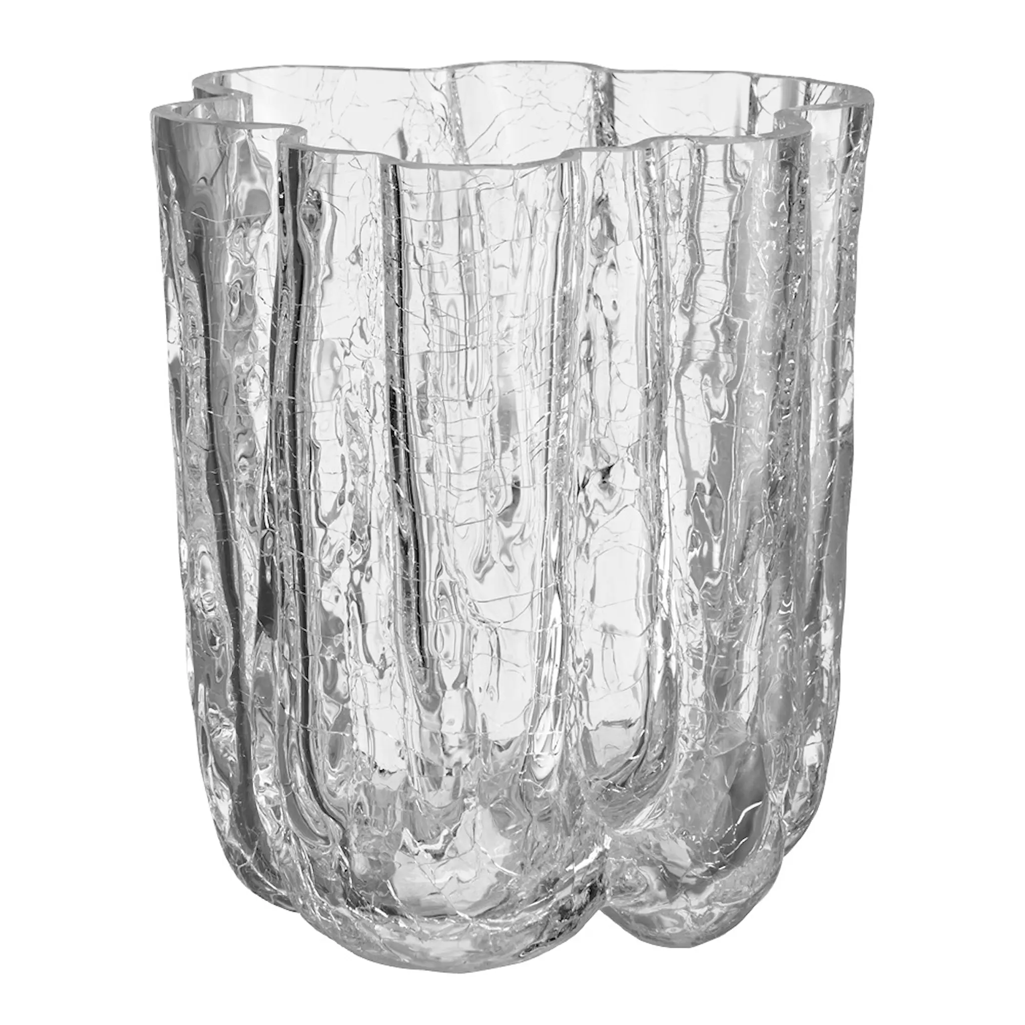 Kosta Boda Crackle vas 12 cm klar