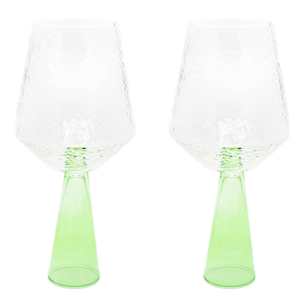 Brût Claude vinglas 40 cl 2-pack grön/klar