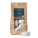 Stora värmeljus i plastkopp 8-pack stearin vit