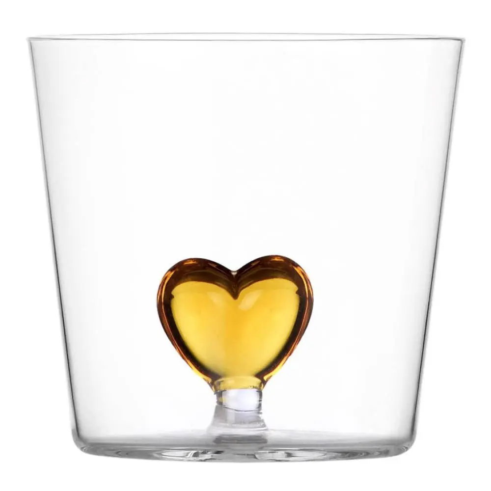 Cuore vannglass 35 cl hjerte gul