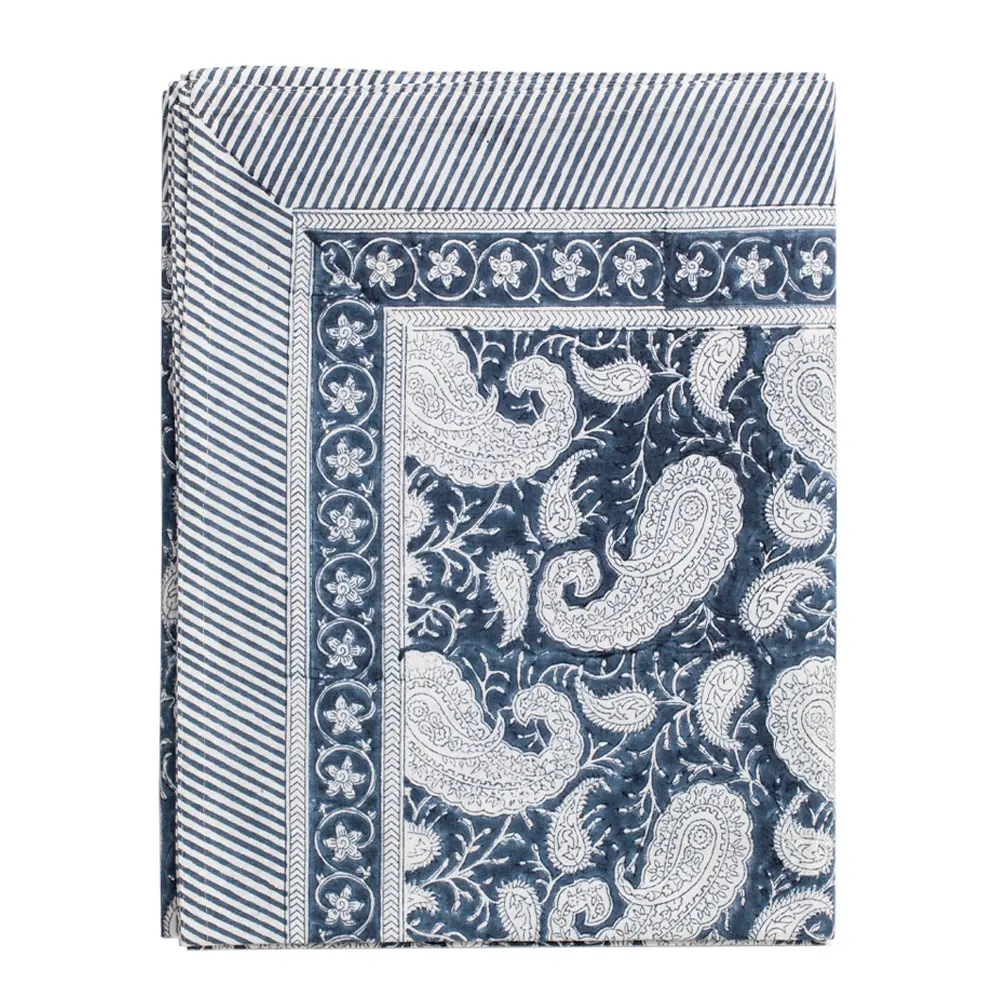 Big Paisley Pöytäliina 160x160 cm Navy Blue