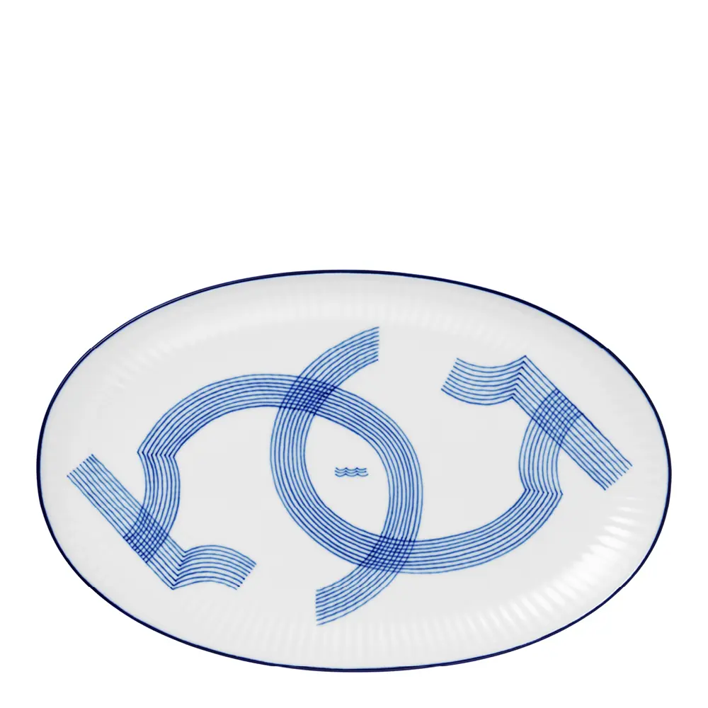 Motif Lautanen 23,5 cm Sininen/Valkoinen