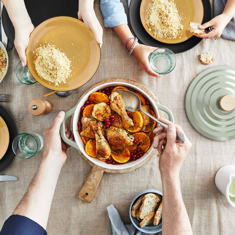 Tefal Air Soft Light gryta 4,7 L 24 cm linnegrön