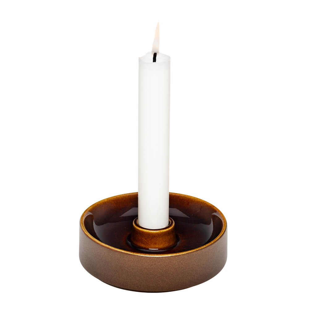 Arabia Kirnu lysestake 11x3,5 cm brun