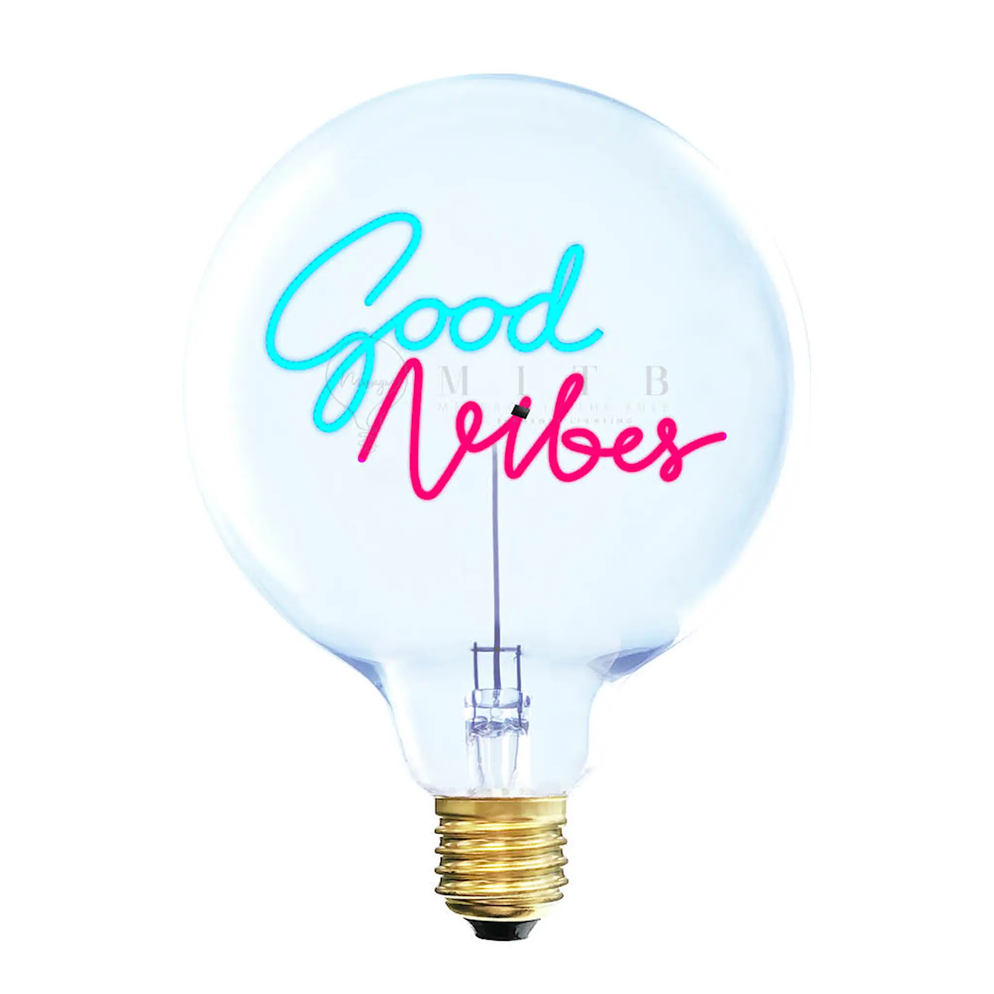 Elements Lighting MITB glödlampa LED 17 cm Good Vibes blå/röd