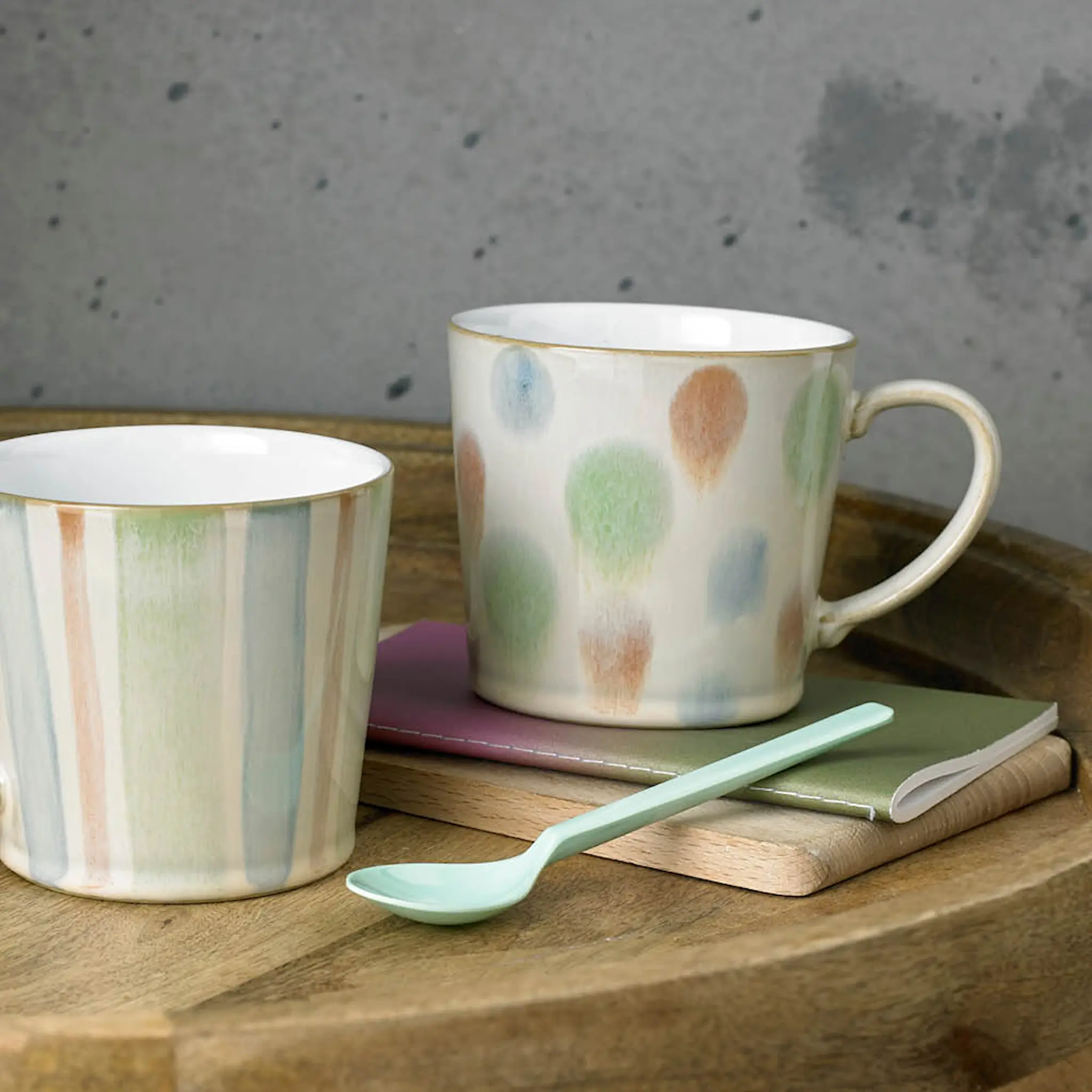 Denby Multi Spot Painted Muki 40 cl Monivärinen