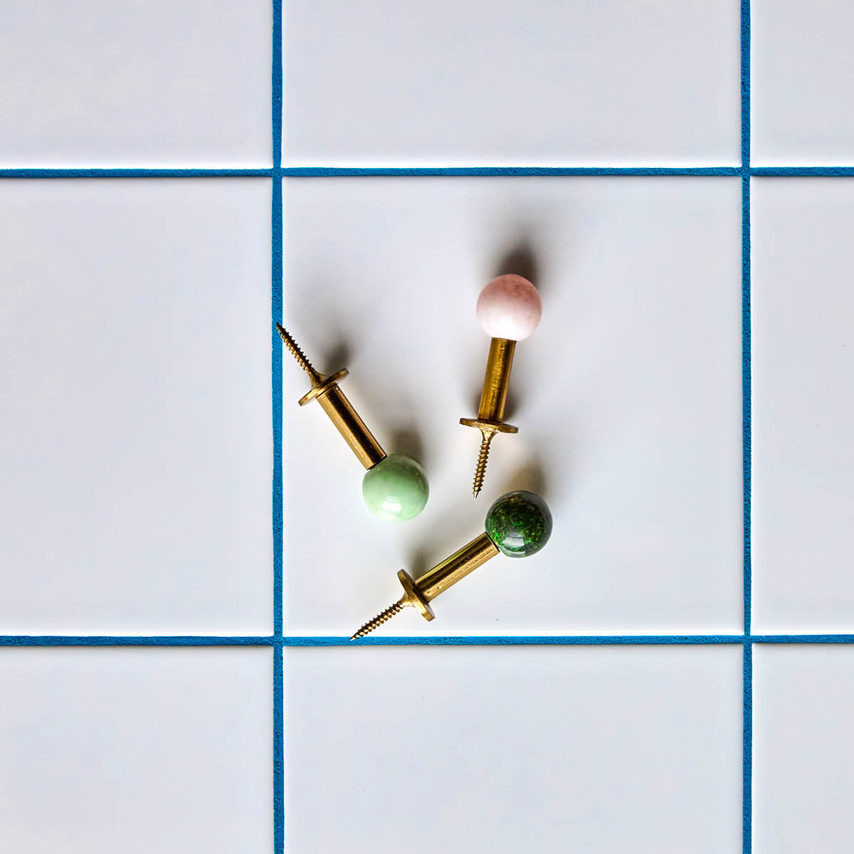 House Doctor Ball knagg 8x4 cm 4 stk messing/rosa