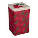 Lingon plåtburk hög 10x10x16 cm röd