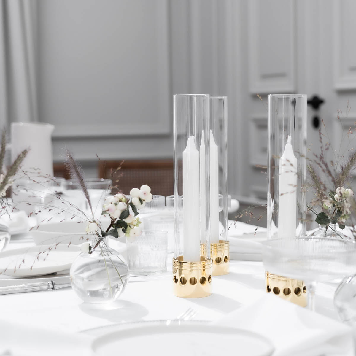 Skultuna Hurricane stormlykta 5,5x27 cm glas/mässing