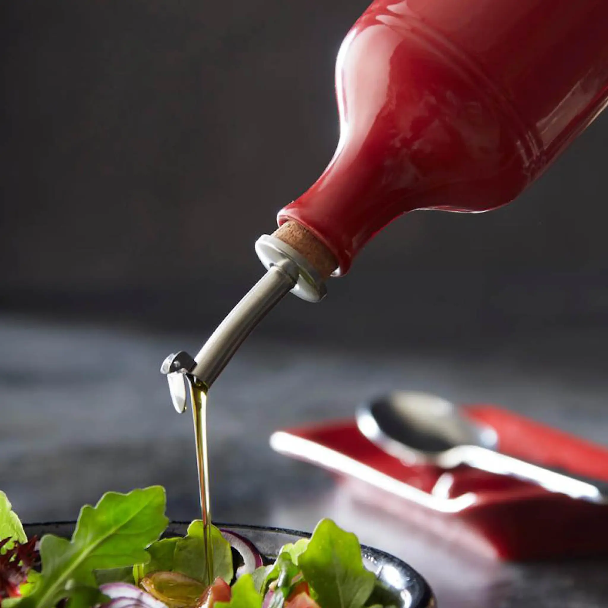 Emile Henry Flaska för olivolja 400 ml röd