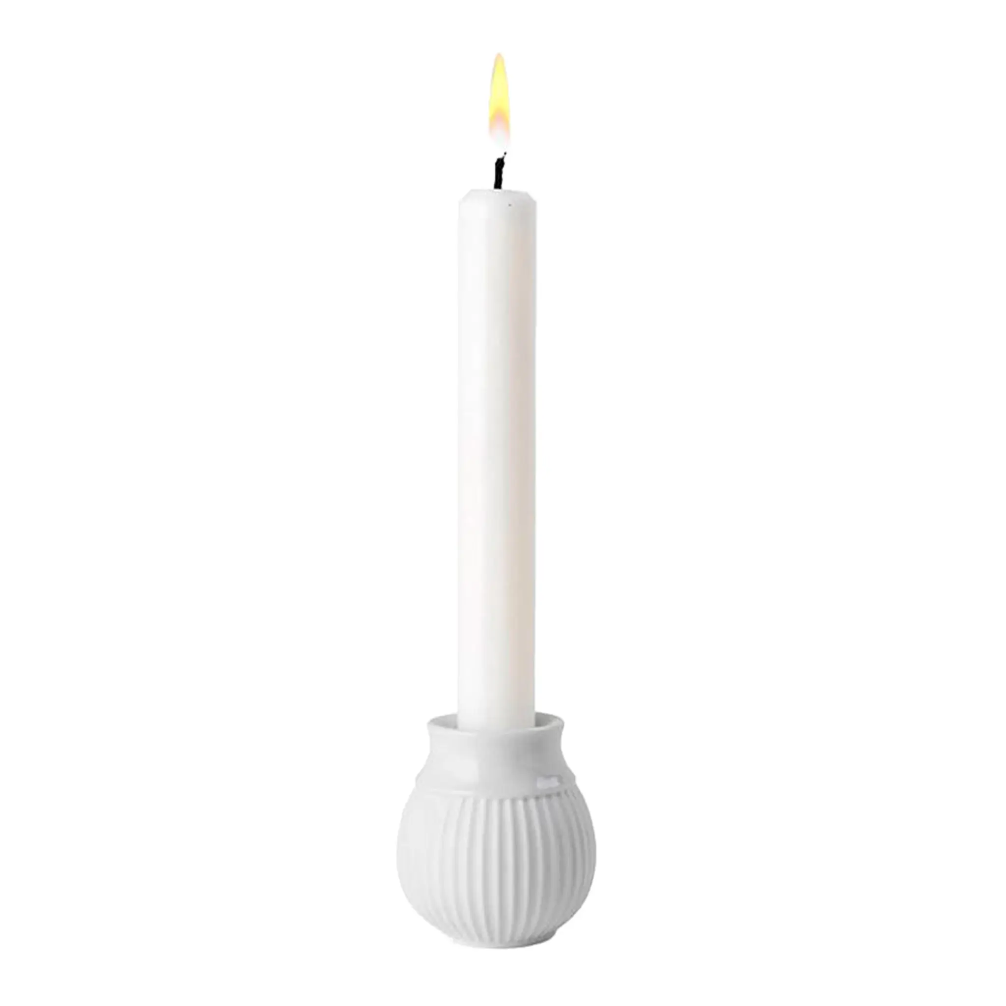 Lyngby Porcelæn Curve Ljusstake 7 cm Vit