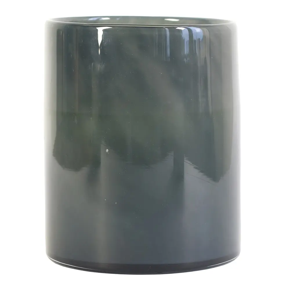 Lyrik lysholder glass 15x18 cm mørk grå