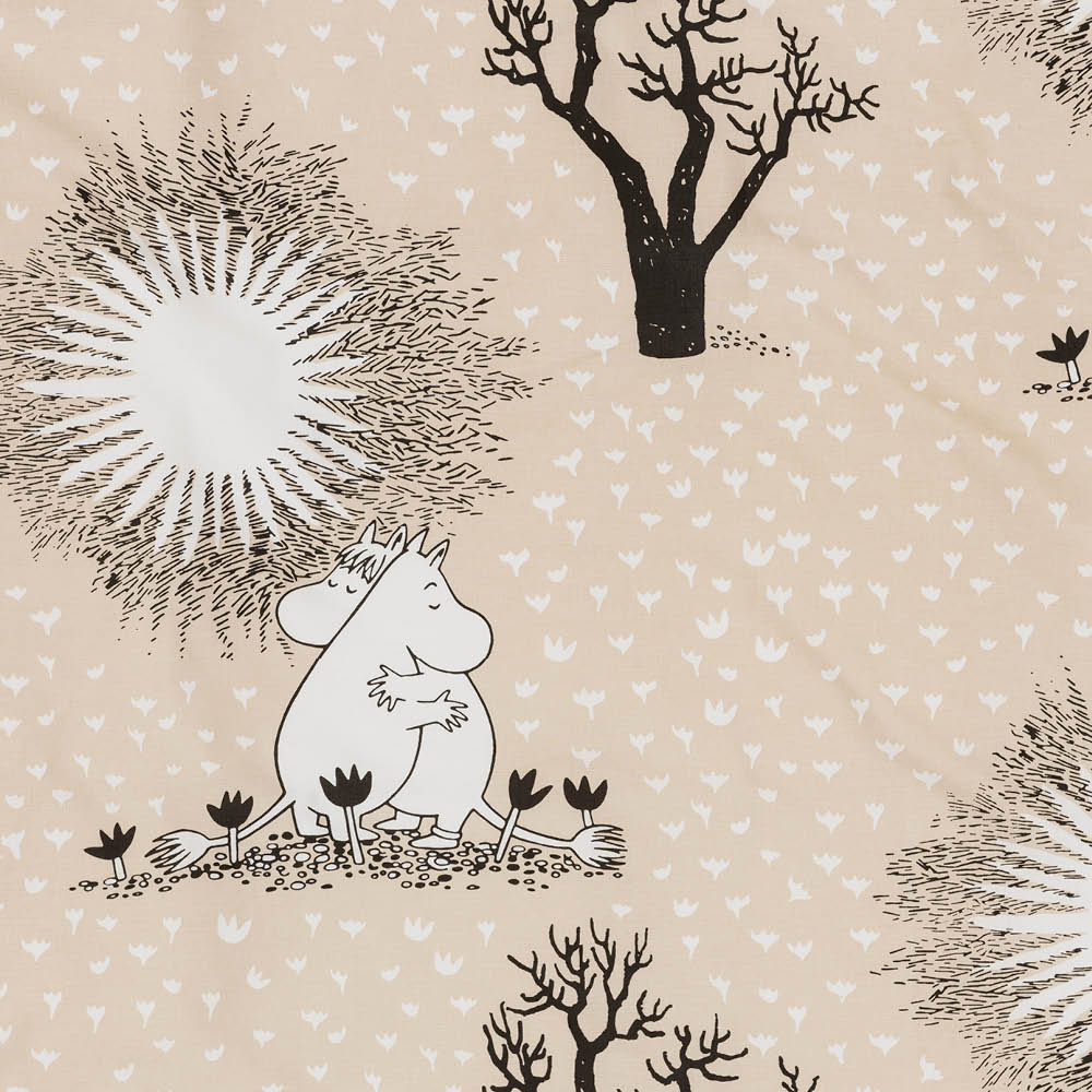 Moomin Arabia Mumin påslakanset 150x210 cm Kärlek beige