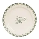 Marion tallrik 26 cm blomma grön