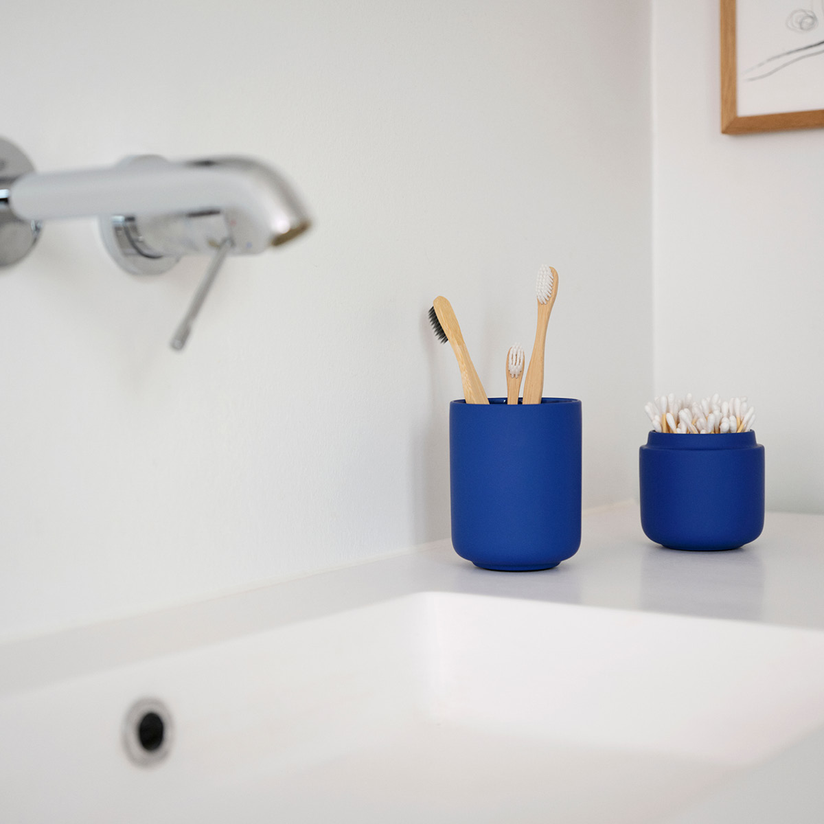 Zone Ume krukke med lokk 10 cm indigo blue