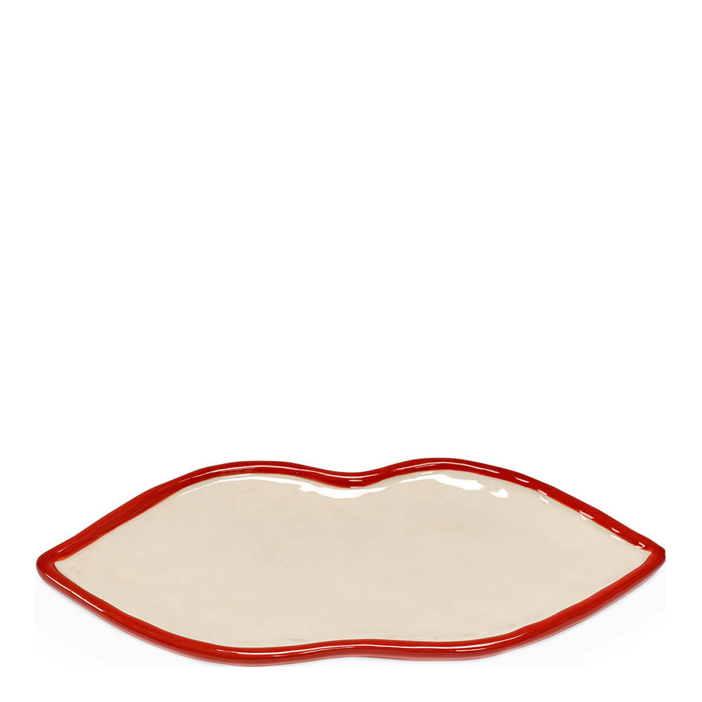 Serax Les Objets Mouleversants serveringsfat Lips M 22x10x1,5 cm rød