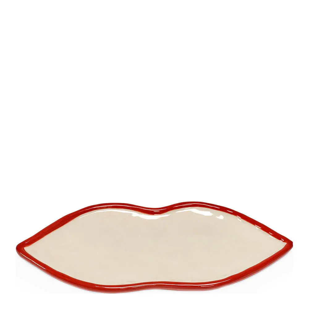 Les Objets Mouleversants tarjoiluvati Lips M 22x10x1,5 cm punainen