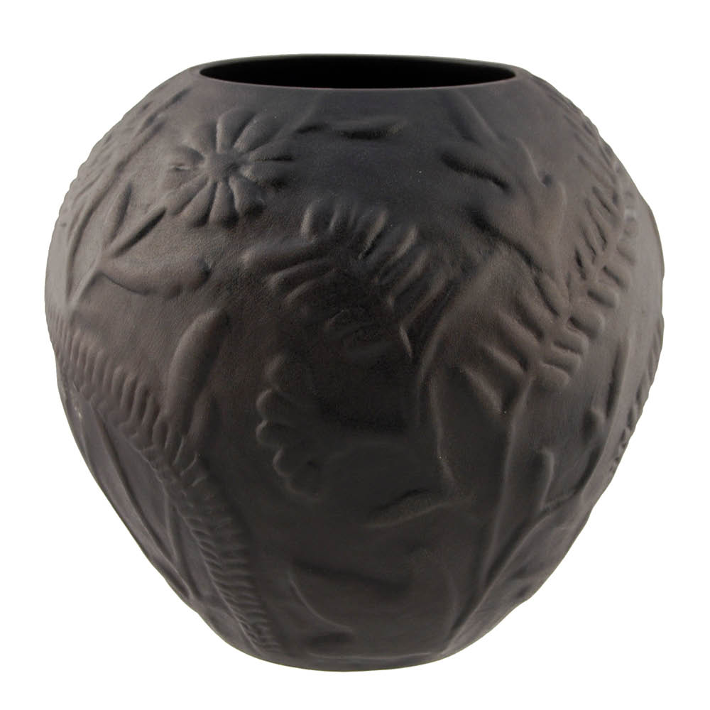 Nittsjö Flora vas globo 18 cm svart
