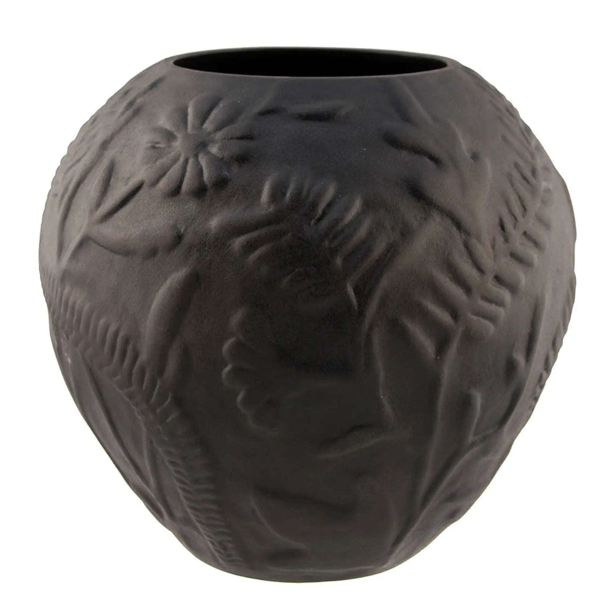 Nittsjö Flora vas globo 18 cm svart