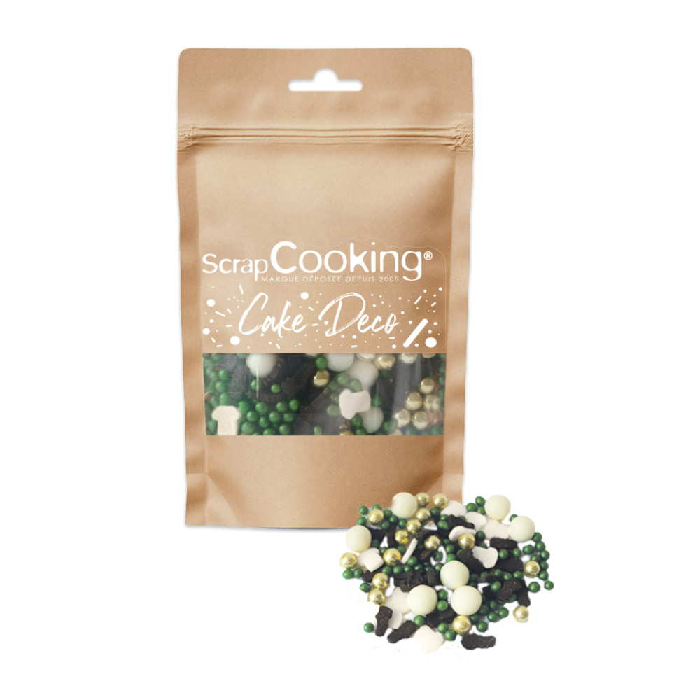 ScrapCooking Strössel fotboll 50 g grön/mix