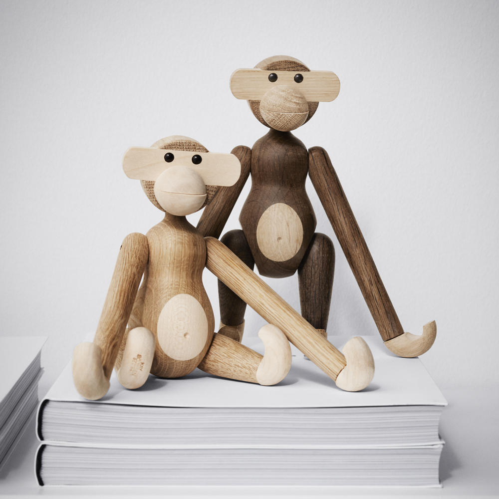 Kay Bojesen Denmark Puinen Apina 20 cm Tammi/Vaahtera