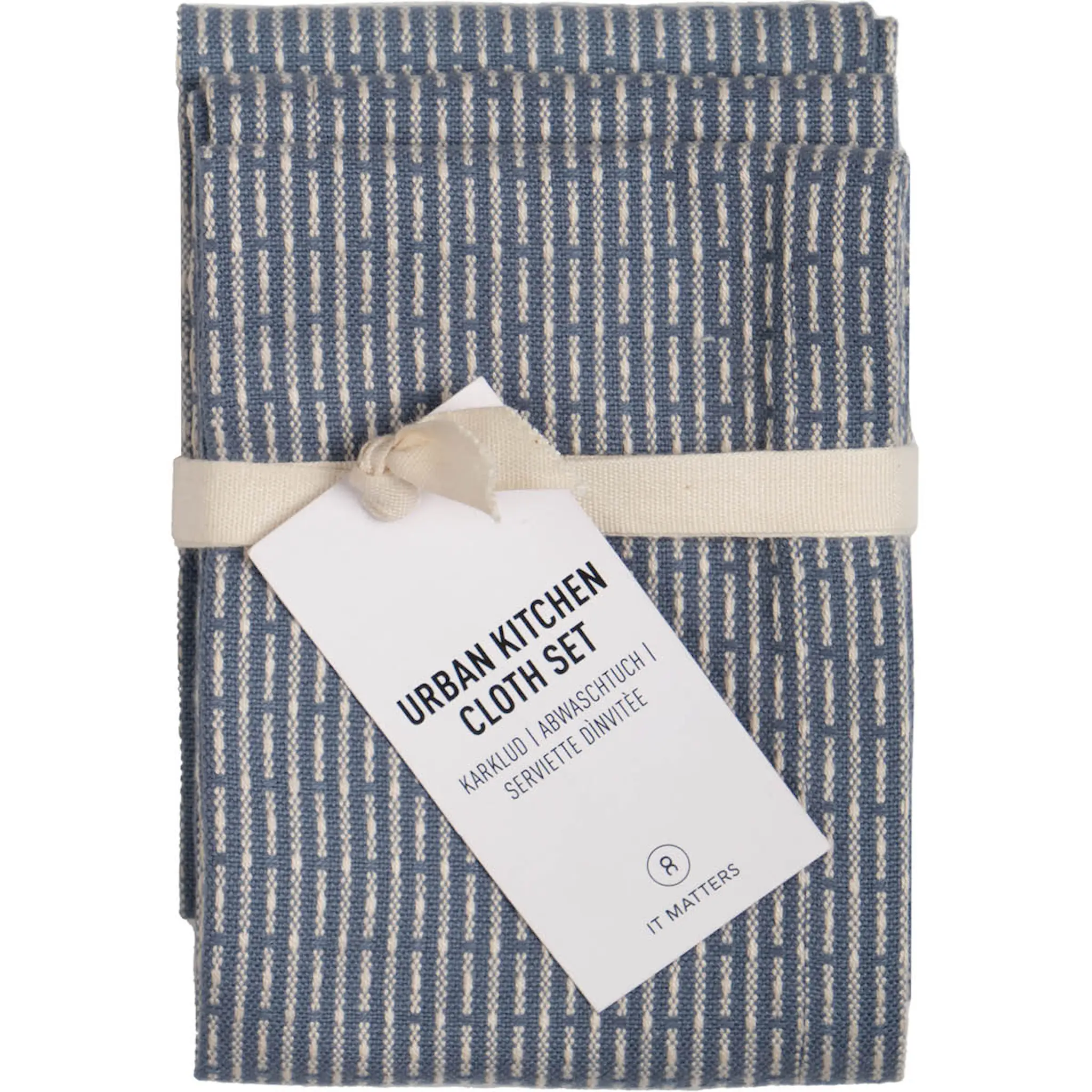 The Organic Company Kökstrasa 18x35 cm 3-pack grey blue stone