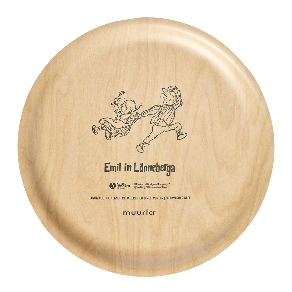 Muurla Emil i lönneberga bricka 25x25 cm blå