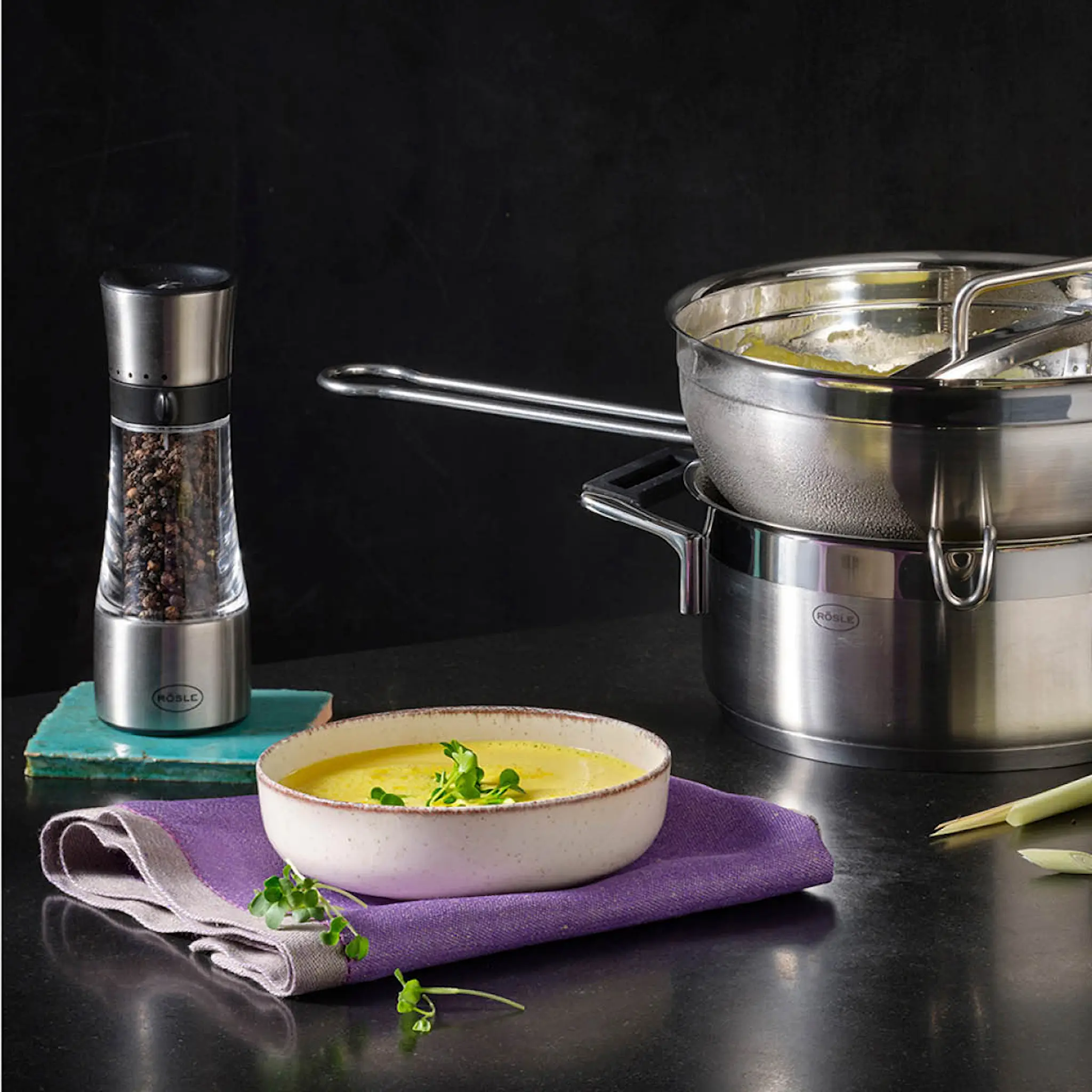 Rösle Krydderkvern 18 cm rustfritt stål/glass