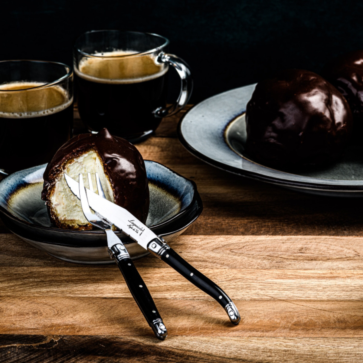 Laguiole Style de Vie Bestikksett mini 12 stk svart